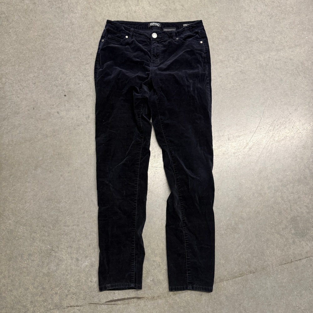 Buffalo David Bitton Marvel Velvet Stretch Skinny Pants Navy Blue 8/29